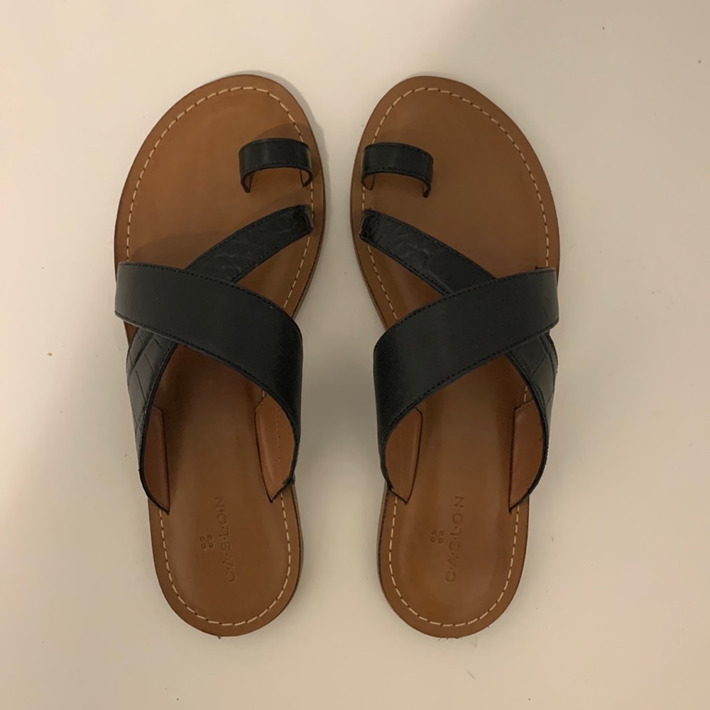 Caslon brown and black sandals NEW